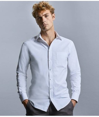 Russell Collection Long Sleeve Tailored Coolmax® Shirt