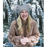 Beechfield Faux Fur Double Pop Pom Beanie