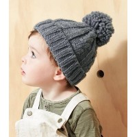 Beechfield Infant Cable Knit Melange Beanie