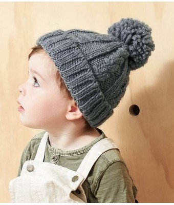 Beechfield Infant Cable Knit Melange Beanie