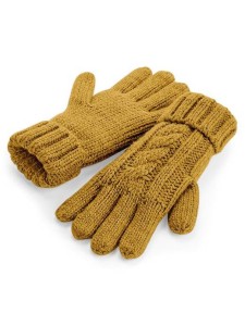 Beechfield Cable Knit Melange Gloves