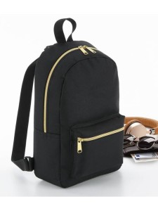 BagBase Metallic Zip Mini Backpack