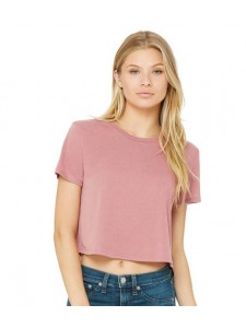 Bella Ladies Flowy Cropped T-Shirt