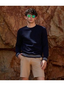 Front Row Unisex Striped Cuff Sweatshirt