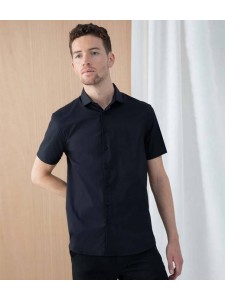 Henbury Short Sleeve Stretch Poplin Shirt
