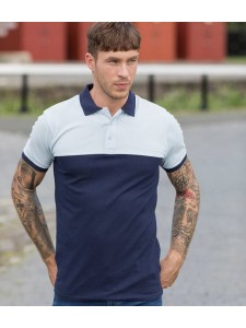 AWDis Colour Block Piqué Polo Shirt
