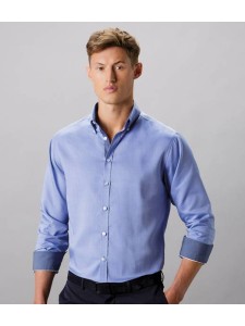 Clayton and Ford Long Sleeve Contrast Tailored Oxford Shirt