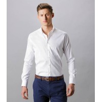 Kustom Kit Slim Fit Stretch Long Sleeve Oxford Shirt