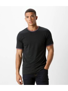 Kustom Kit Fashion Fit Tipped T-Shirt