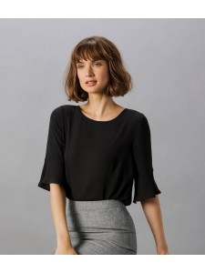 Clayton and Ford Ladies Regular Fit Fluted Sleeve Top