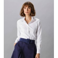 Kustom Kit Ladies Long Sleeve Tailored Stretch Oxford Shirt