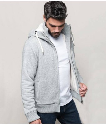 Kariban Vintage Sherpa Lined Hooded Sweatshirt