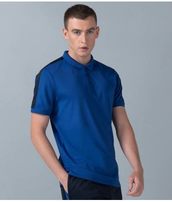 Finden and Hales Unisex Contrast Panel Piqué Polo Shirt