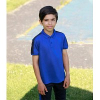 Finden and Hales Kids Contrast Panel Piqué Polo Shirt