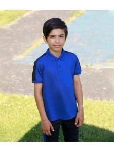 Finden and Hales Kids Contrast Panel Piqué Polo Shirt