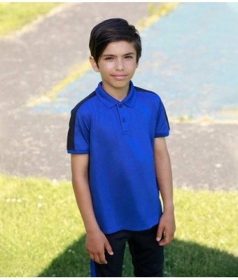 Finden and Hales Kids Contrast Panel Piqué Polo Shirt