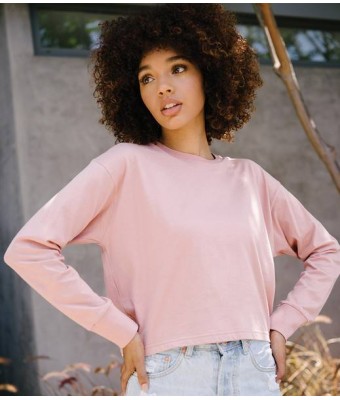 Next Level Ladies Long Sleeve Cropped T-Shirt