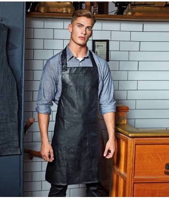 Premier Faux Leather Bib Apron