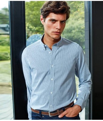 Premier Long Sleeve Striped Oxford Shirt