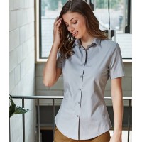Premier Ladies Short Sleeve Stretch Fit Poplin Shirt
