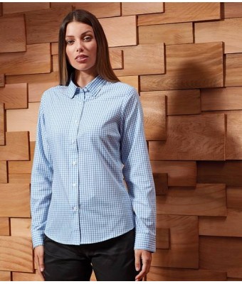 Premier Ladies Maxton Check Long Sleeve Shirt