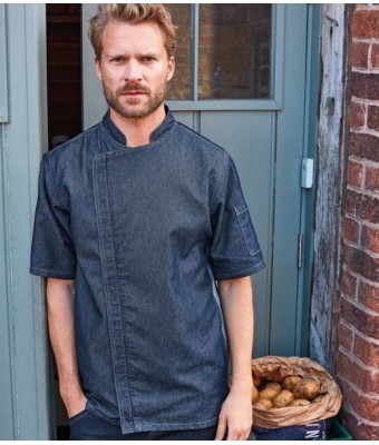 Premier Short Sleeve Zipped Chef's Jacket