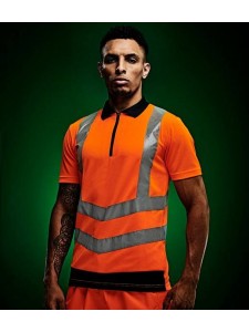 Regatta Hi-Vis Pro Contrast Piqué Polo Shirt