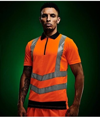 Regatta Hi-Vis Pro Contrast Piqué Polo Shirt
