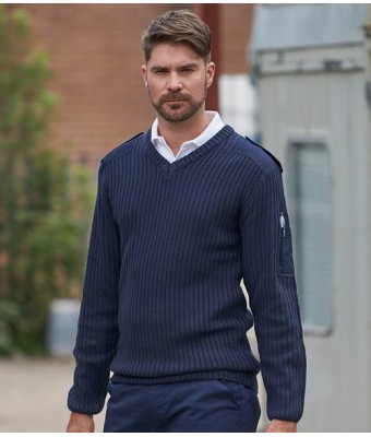 PRO RTX Pro Acrylic Security V Neck Sweater