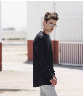 SF Men Long Sleeve Longline T-Shirt