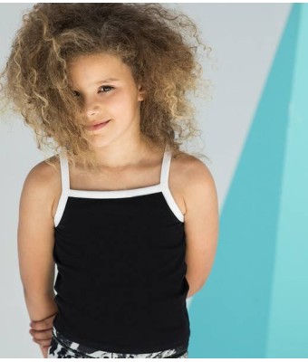SF Minni Kids Feel Good Stretch Contrast Strappy Vest