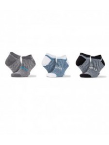 Spiro 3 Pack Mixed Stripe Sneaker Socks