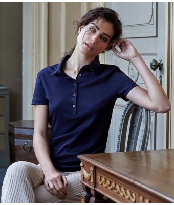 Tee Jays Ladies Pima Cotton Interlock Polo Shirt