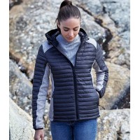 Tee Jays Ladies Crossover Hooded Padded Outdoor Jacket