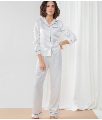Towel City Ladies Satin Long PJ's
